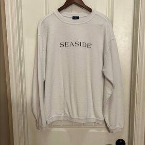 SEASIDE White ribbed M long sleeve shirt